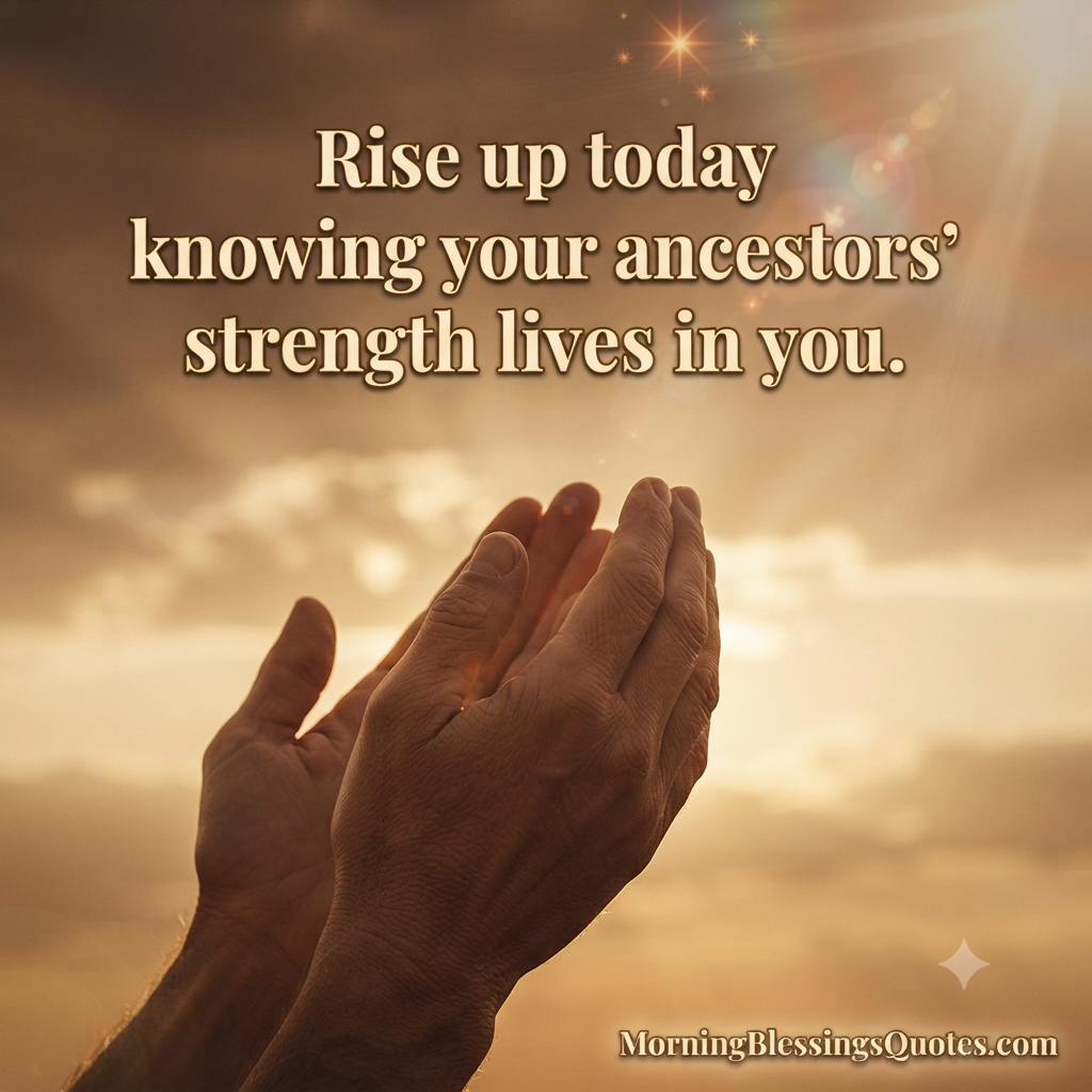 HD African American Friday morning blessing quote with hands in prayer