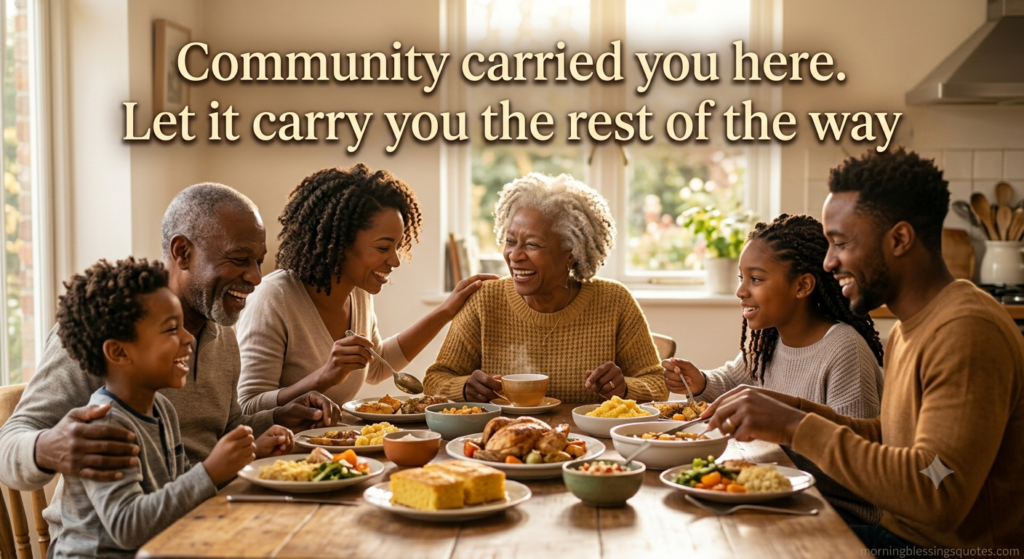 African American Wednesday blessing quote about family and community at the dinner table