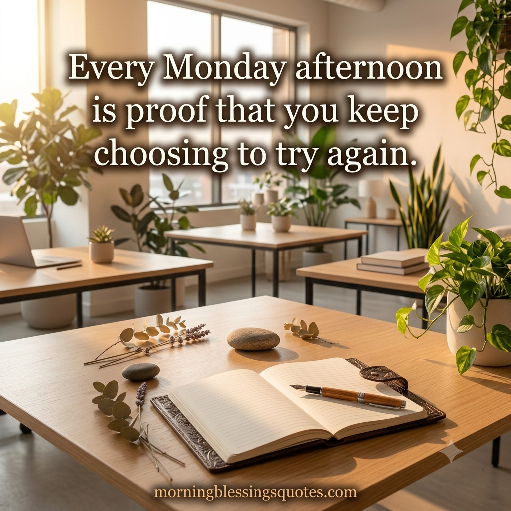 Monday afternoon workplace encouragement blessing quote - morningblessingsquotes.com