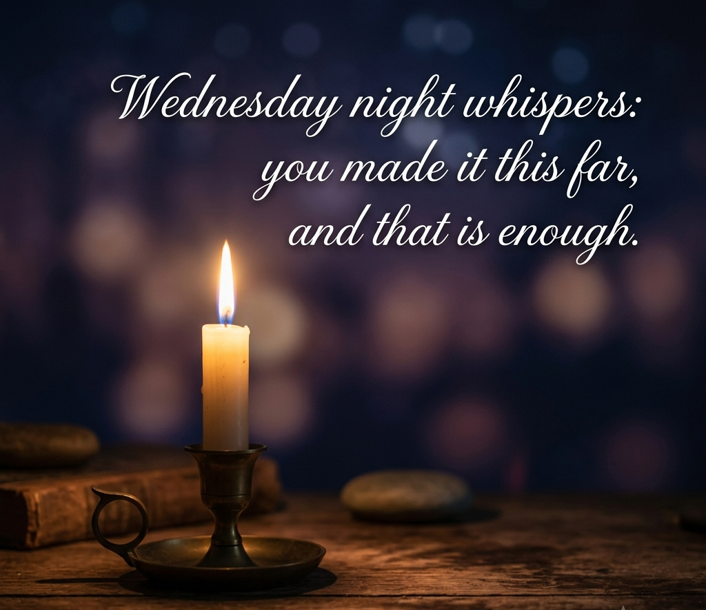 Candle light setting the mood for Wednesday night blessings and reflection
