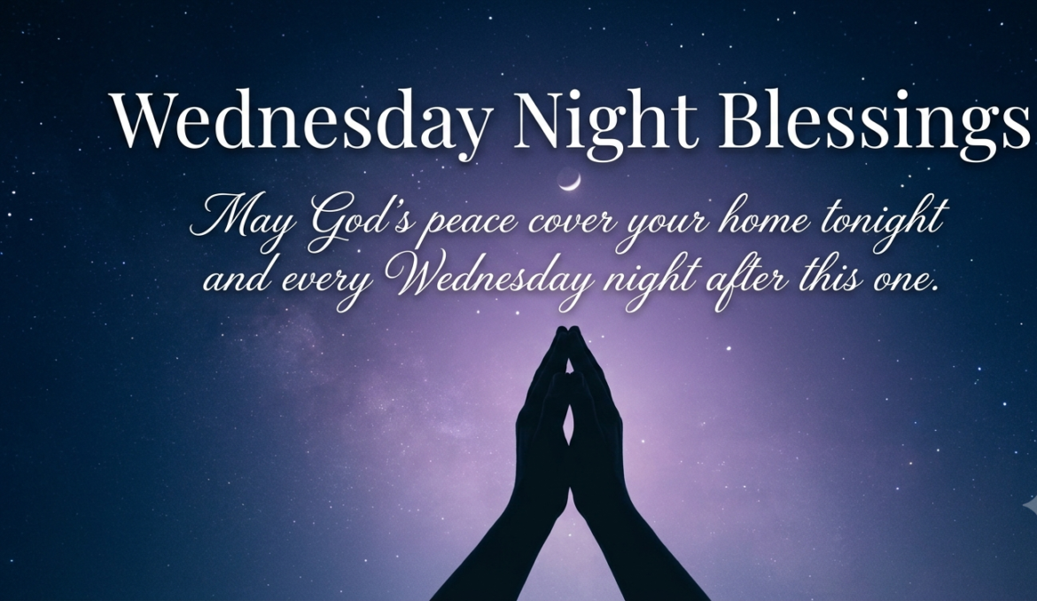 Person praying under a starry night sky for Wednesday night blessings