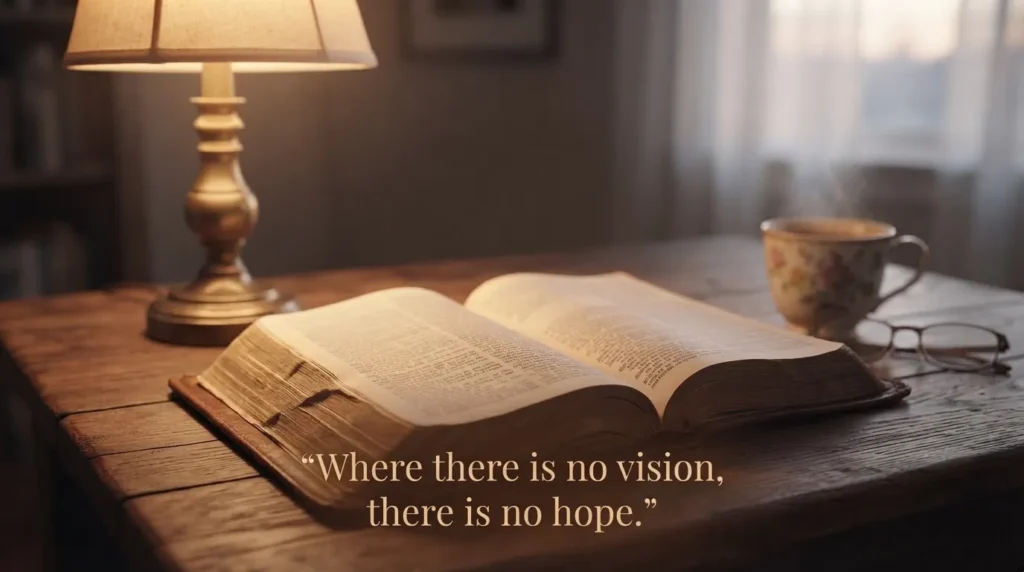 Friday prayer and scripture blessing setting with open Bible